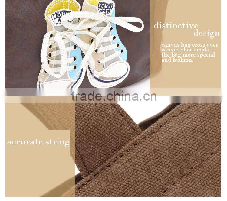 Vintage Canvas Bag Shoulder Bag For College Messenger Cross Body Bag Cotton Tote Bag