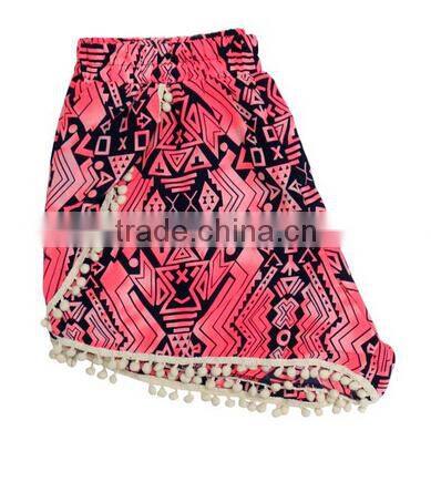 Fashion Women Printed Summer Casual Patchwork Pants Women Fashion High Waist Pants Women Short Pants Women Pants
