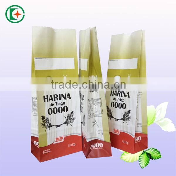 kraft paper for flour packaging paper bag can be design by yourself