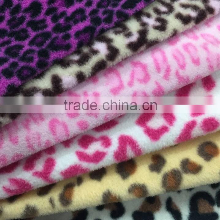 100% polyester Wholesale warm printed cheap polar fleece fabric for blanket/bedding sheets
