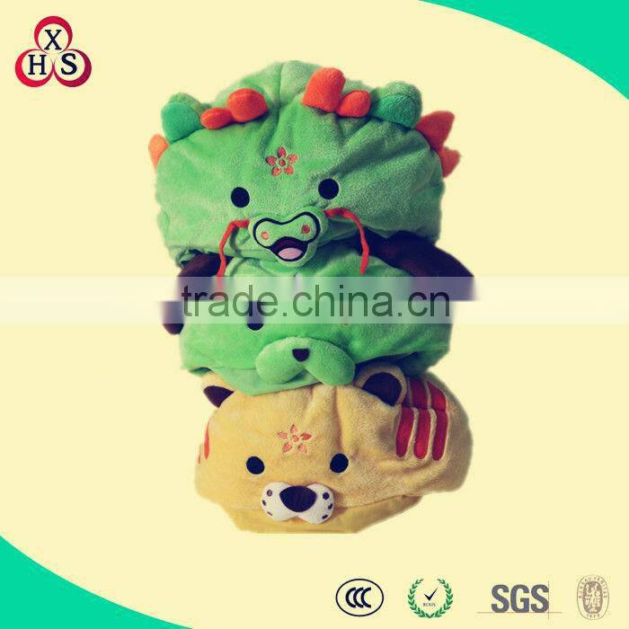 Soft Wholesale Stuffed Funny Manufacture Price plush animal head hat