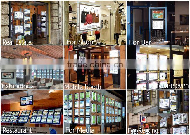 New Christmas Cable hanging system display led edge lit sign base digital photo frame