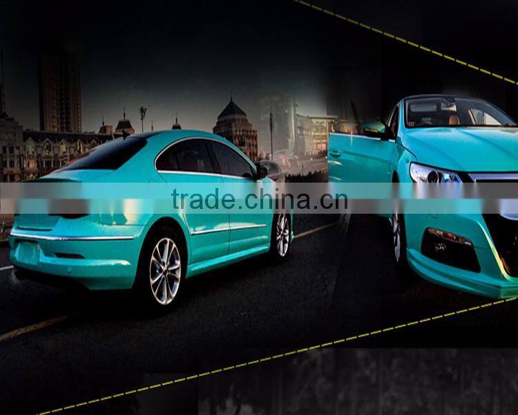 Waterproof Gloss Car Paint Protective Blue Vinyl Wrap Film By Rolls