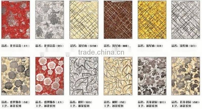 cheap supplier design ice flower mirror glass for interior decoration