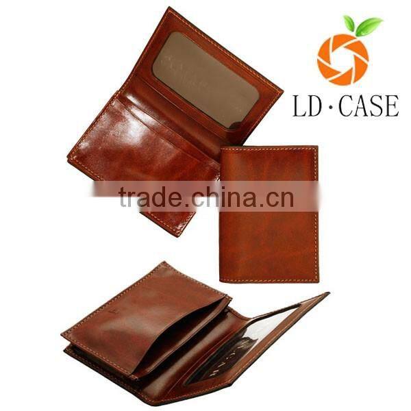 RFID blocking vintage genuine leather travel wallet with card and ticket holders