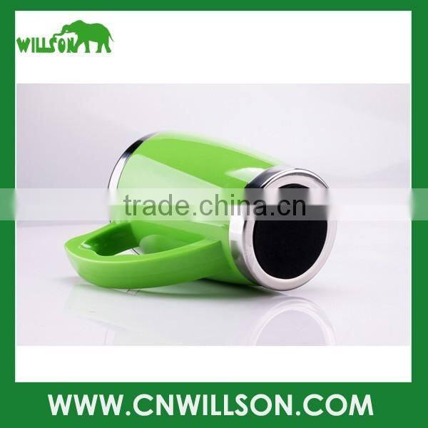 Cheap custom stainless steel thermal mug with handle