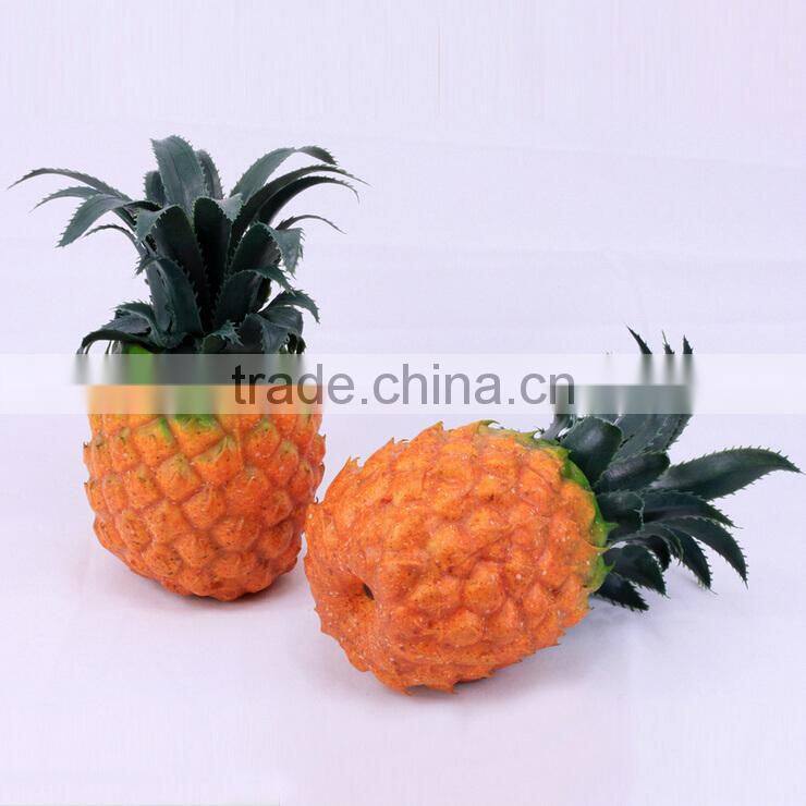 Decorative wholesale artificial fruit fake pineapple /Custom styrofoam fake pineapple for home deco