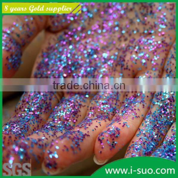 Wholesale bulk Fine PET Colorful glitter powder