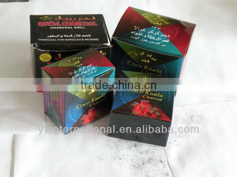 Cubic shape electric shisha charcoal 2.5*2.5*1.5cm