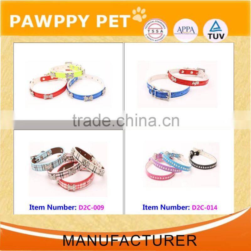 SOFT LEATHER DOG COLLAR FLOWER COLOUR PADDED MULTIPLE COLOURS