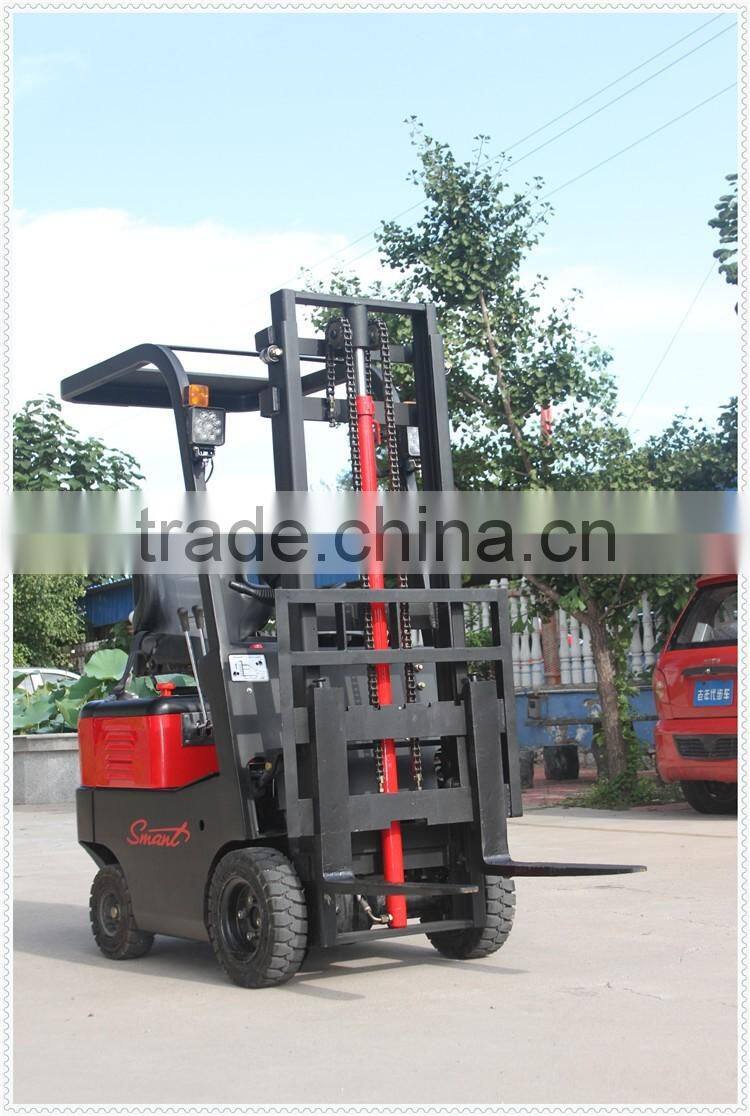 China best selling 750kg 48V 140Ah small electric harga forklift baru