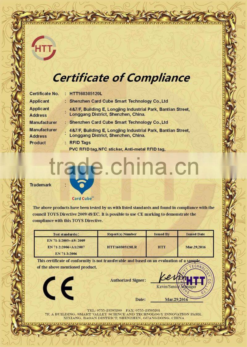 Easy Sewing and Mounting NFC Epoxy Tag Work in Harsh Conditions