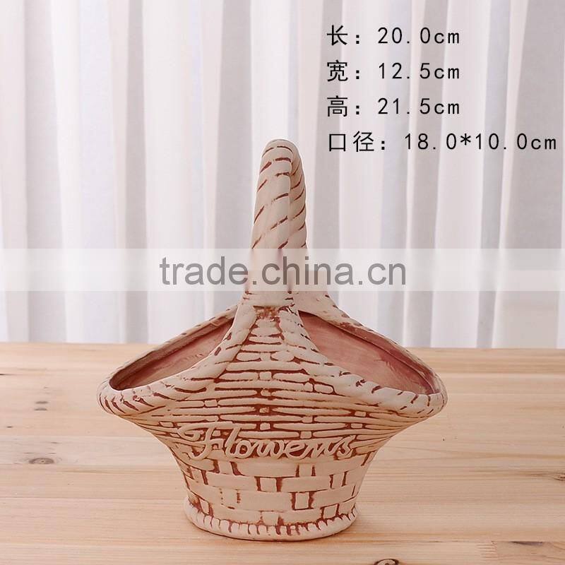 Ceramics Flower Pot for Home Office Desk Garden Decoration