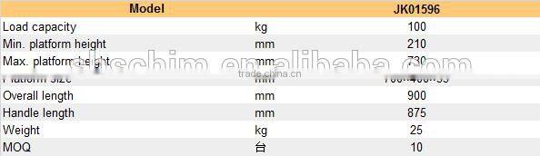 Aluminum alloy foot lifting mobile scissor lift table