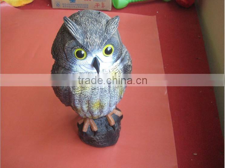 OEM Blow Molding Plastic PE Elbow Owl Garden Tool ,18"Garden Owl Huntting Decoy