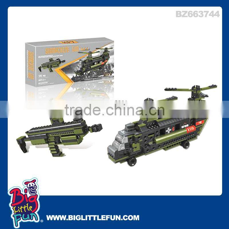Military toys play set,toy gun military and fighter plane toy block