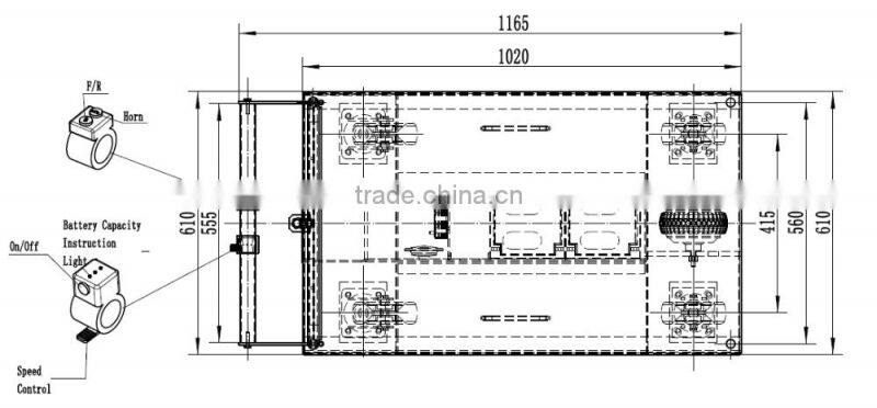 CE Electric platform cart ECH-30-(10.2 X 6.1)