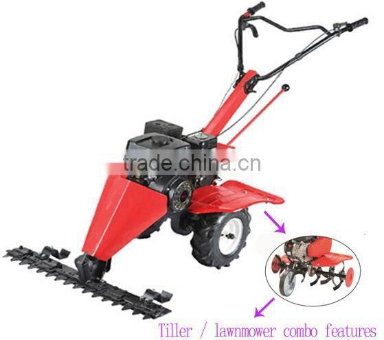 Multifunctional 196cc 6.5HP 168F engine gasoline lawn mower and tiller