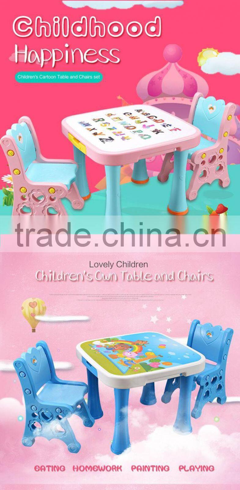 kids cartoon study table and chair kids study table chair