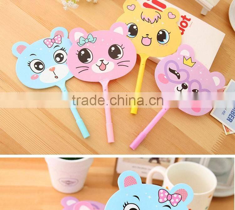 promotional wholesale cheap funny school office stationery mini plastic fan roller ball point pen
