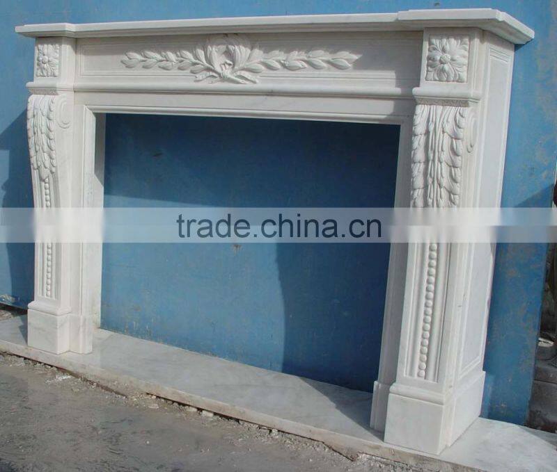 Hot sale green color marble electric fireplace mental