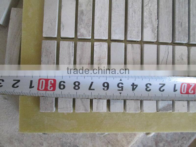 China White Wooden marble Mosaic Tile