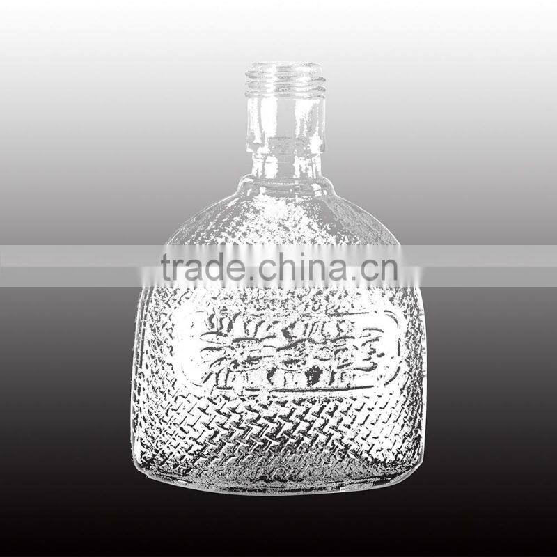 HSB176 Huosu 750ml Custom made glass vodka bottle