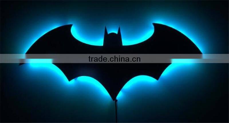 Bat lamp Mirror lamp Batman mirror lamp with remote control Colorful KTV corridor background wall lamp