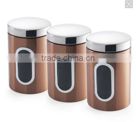 Stainless Steel Storage Canister Nut Canister Set Of 3