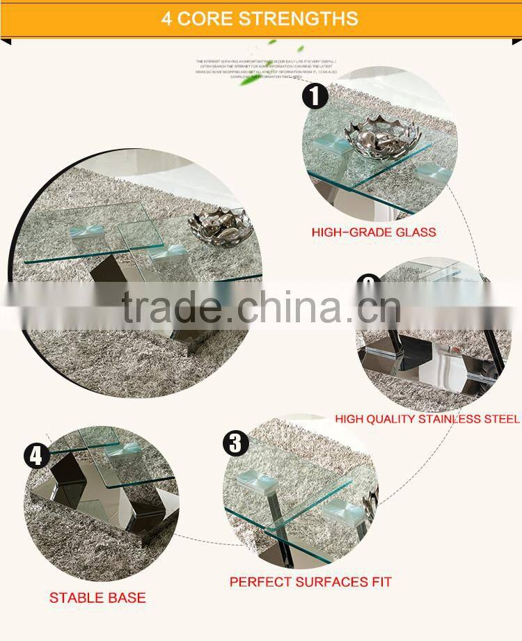C142 Modern design tempered glass hot sale Coffee table