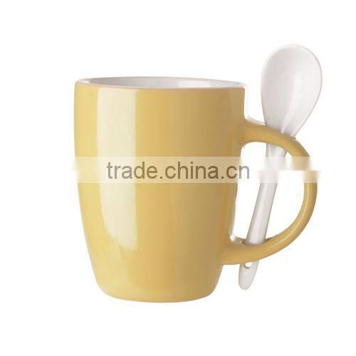 ceramic mug with spoon 260ml