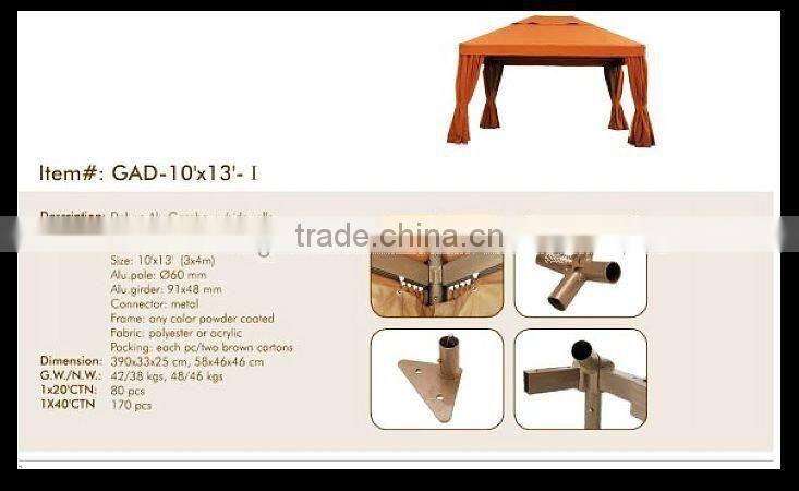 2016 Hot sale Deluxe aluminium commercial gazebo tent