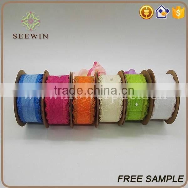 most popular organza with mesh ribbon for decoration