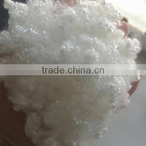 Hollow Conjugated polyester fiber 15D*51mm siliconized pattern raw white for filling