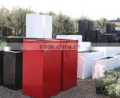 Fiberstone pots, polystone planter, fiberglass, glossy fiberstone with lightweight and durable for flower and garden pots