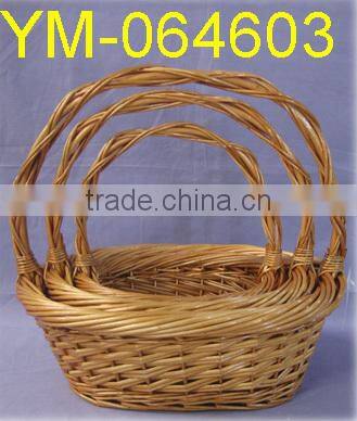 Willow Straw Basket with One Handle