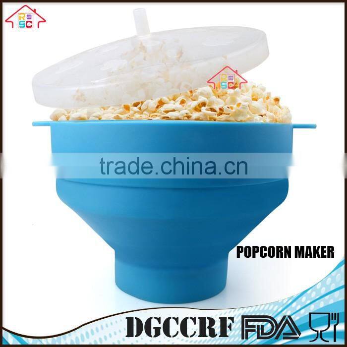 NBRSC Collapsible Microwave Silicone Popcorn Popper Maker with handle