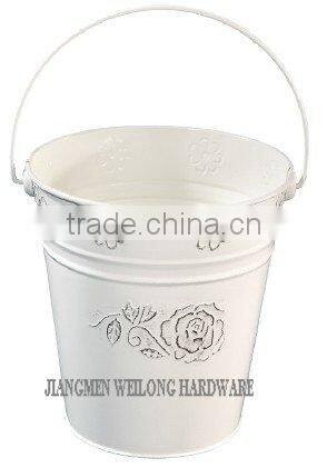 Galvanized Household Metal Garden Bucket with handle