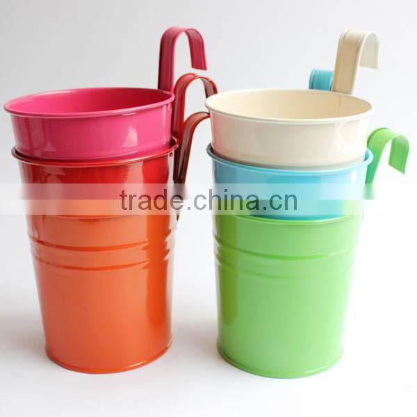 Balcony decoration detachable hook metal hanging flower pot