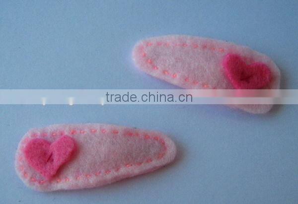 best selling new product decorative custom handmade high quality fabric felt full head cheap colored clip in hair extensions