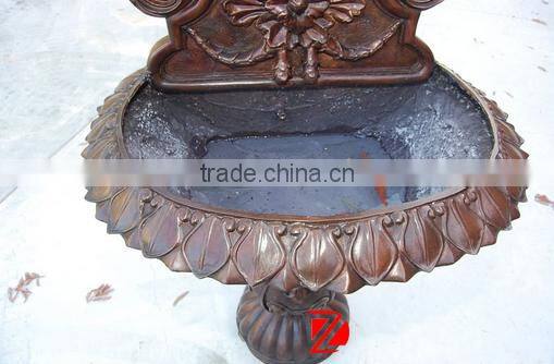 Cast garden bronze lion head water fountain sculpture statue