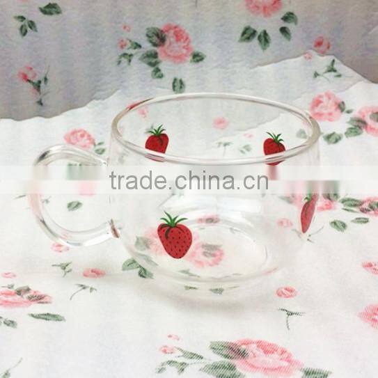 150ml heat resistant glass coffee tea cup with handle
