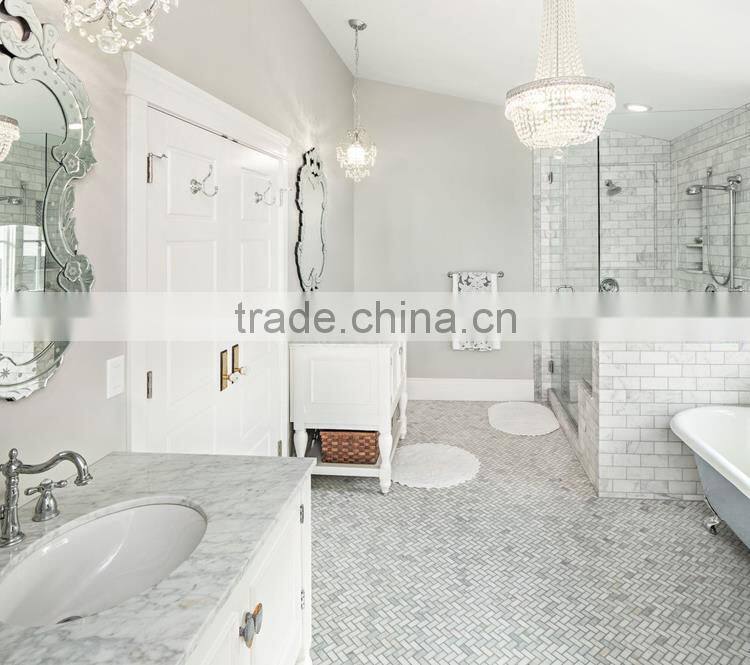 Economic fire resistant natural stone white wooden grain marble tiles