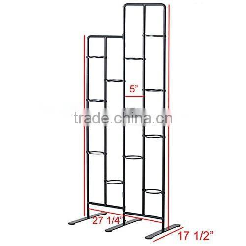 Circular design morden indoor decrative display stand black tall flower pot stand