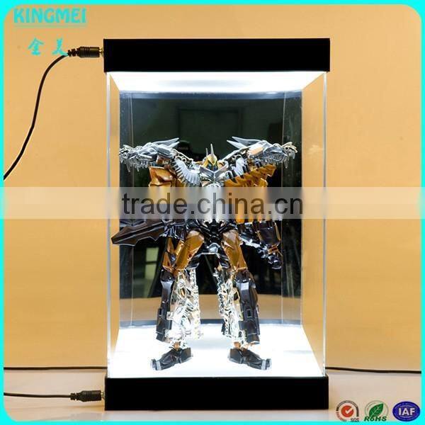 Acrylic robot model display box clear acrylic boxes led acrylic display box