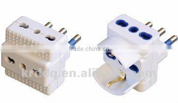 universal travel adapter male and female industrial plug socket 2 round electric pin plug convert to 2 flat