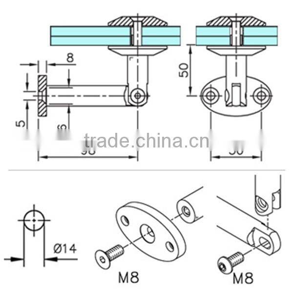 Glass Awning Fittings/Glass Canopy Accessories/Glass Hardware