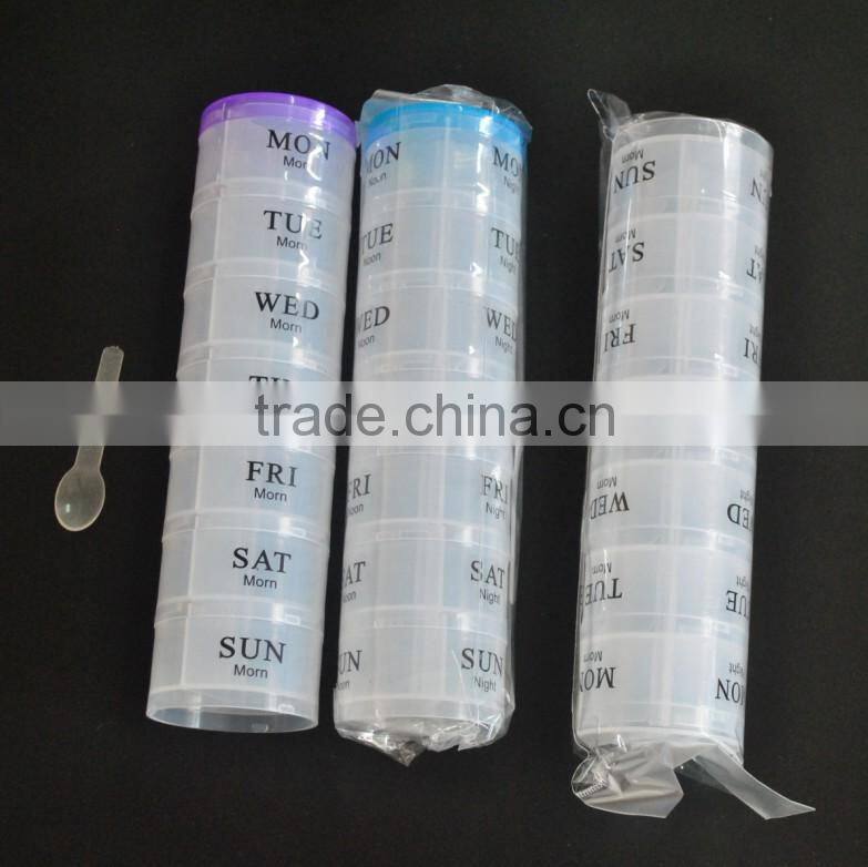 All Purpose Versatile Stacking Screw Top 7 days Pill Storage box