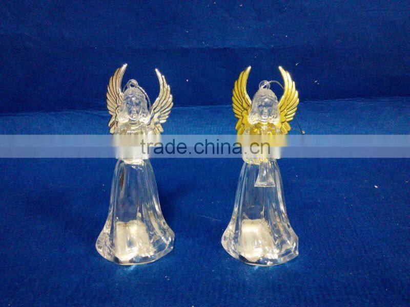 Dongguan Acrylic LED RBG light hanging small angel figurines ornament