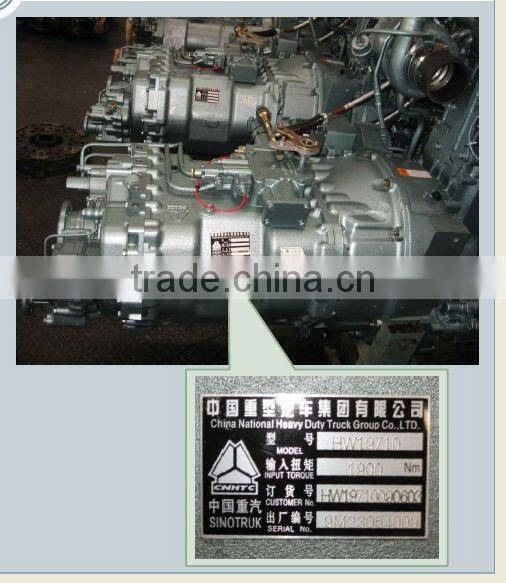 HOWO 19710 sinotruck transmission